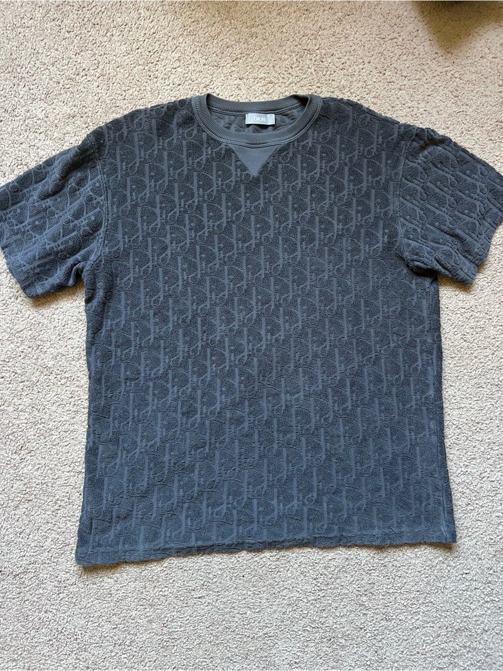 Dior Men’s Gray Monogram Crewneck Sweater